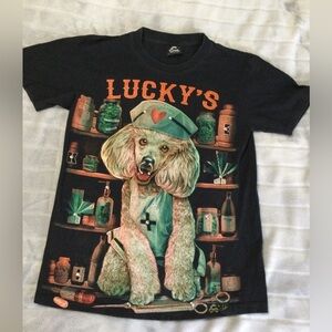 Rare Vintage Caballo Lucky’s Poodle w/ Real Nose Ring Tee Size S